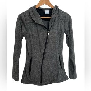 Columbia gray assymetric Fleece Hoodie zip up size XS